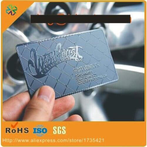 200pcs/lot)custom matte black background black stainless steel CEO/Owner/Leader business cards