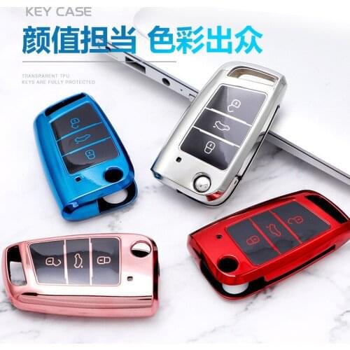 2021 Wear resistant Soft TPU Car Key Case For Volkswagen For VW Passat Golf Jetta Bora Polo Sagitar Tiguan Key Cover car styling