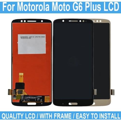 5.9" New LCD For Motorola Moto G6 Plus XT1926 XT1926-5 XT1926-8 Digitizer Assembly Display Touch Screen No Frame +Tool +Tested