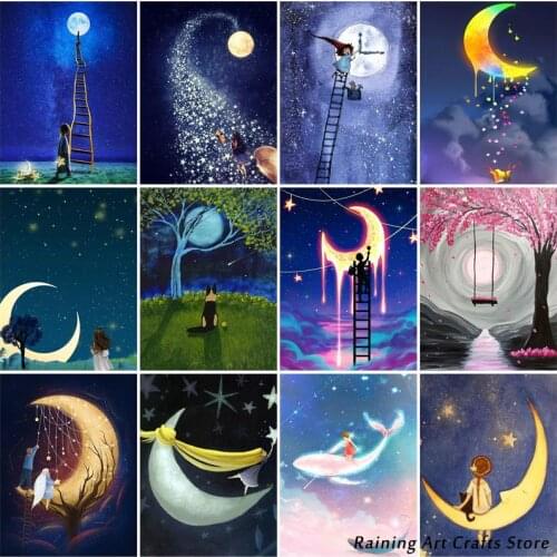 5D Diy Diamond Painting Fantasy Starry Sky Embroidery Full Round Square Drill Cross Stitch Landscape Mosaic Pictures Home Decor