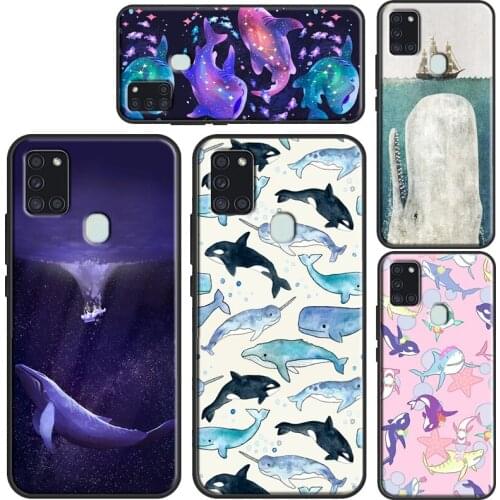 Sea Whale Narwhals Cover Case For Samsung A32 A52 A72 A12 A42 A21S A20e A11 A31 A51 A71 A10 A30S A40 A50 A70