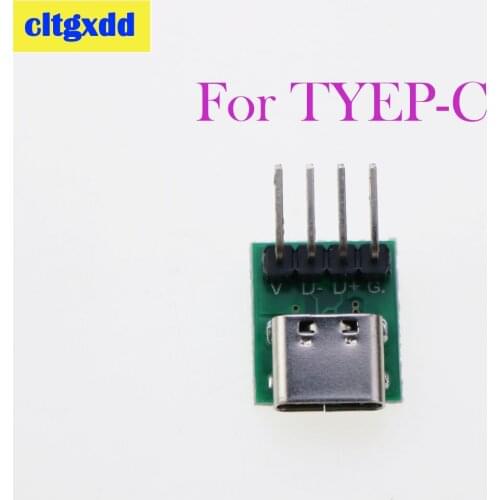 Cltgxdd 1PCS TYPE-C female test board double-sided positive and negative plug USB3.1 power adapter board
