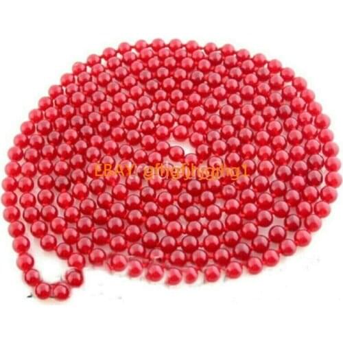 Long 100" inch 100% Nature 8mm Round Red Purple green Jade Bead Gemstones Necklace
