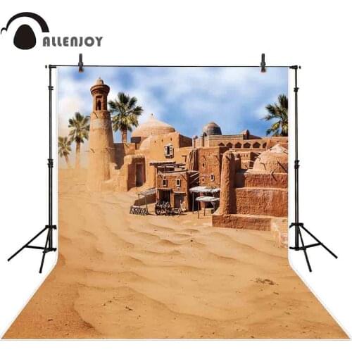 Allenjoy desert photography background building old fabulous city oasis mirage backdrop photo portrait shoot prop photo sessions