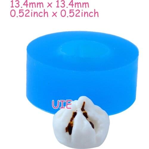 GYL104U 13.4mm Steamed Dumplings Silicone Mold Fondant Cake Decoration Candy Resin Clay Earrings Necklace Craft Soap Candle