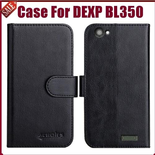 Hot! DEXP BL350 Case 5" Fashion 6 Colors Flip Soft Leather Wallet Protective Cover For DEXP BL350 Case Phone Bag