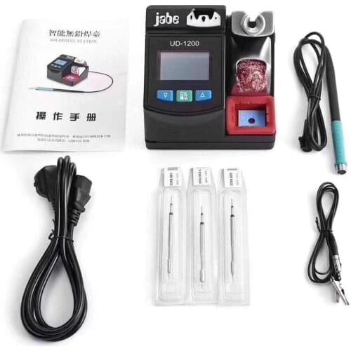 JABEUD-1200 intelligent soldering station 2.5 seconds speed heating double power supply with sleep precision lead-free tool