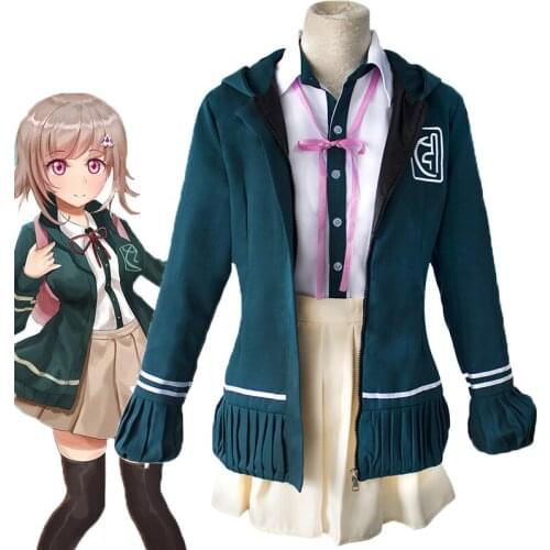 Anime Danganronpa Nanami Chiaki Cosplay Costume Nanami Chiaki Coat Shirt and Skirt Costume Sets