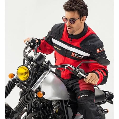 DUHAN Motorcycle Jacket Men Motocross Suits Jacket & Pants Moto Jacket Protective Gear Armor Motorcycle Clothing Riding Jackets