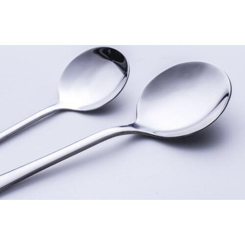 Pack Of 6 Stainless Steel Spoon Long Handle Dessert Tea Spoon Kitchen Accessorie *100% Brand New And High Quality