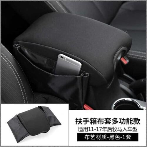 For Jeep Wrangler 2011-2017 Car Center Console Cover Armrest Cushion Pad Car Styling Accessories