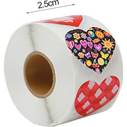 Heart Shape Adhesive Scrapbook Labeler Sticker DIY Diary Album Sealing Decal Decor