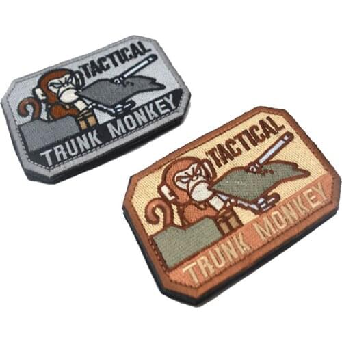 Embroidery Patch Fabric Sticker Tank Tactical Monkey Embroidery Arm Chapter Uniform In Clothes Backpack Hat Jeans Cloth Stickers