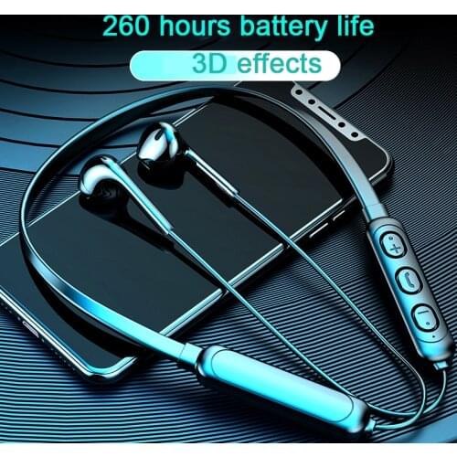New Style Hanging Neck Sports Wireless Bluetooth Headset Earphone Binaural Running Mini Neck Hanging Music Earplugs