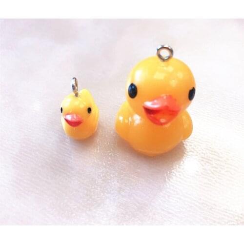 Animal Family Little Yellow Duck Resin Charms Animal Pendant Earring DIY Fashion Jewelry Accessories SO CUTE