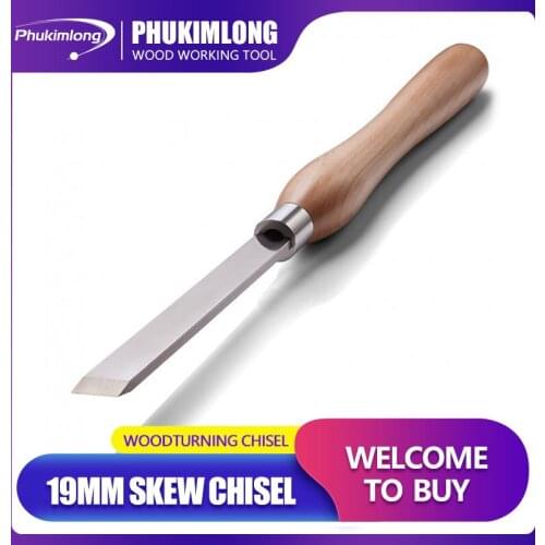 Phukimlong M2 HSS OVAL SKEW CHISEL Wood Working Tools Wood Turning Chisel