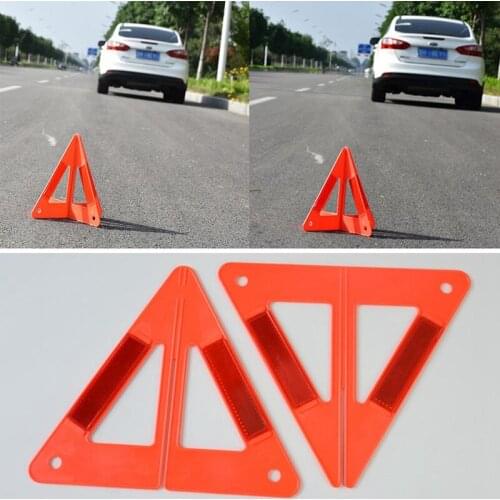 Folded Stop Sign Reflector For Car Fold Warning Triangle Safety Emergency Reflective Flash Sign Vehicle Error Cars
