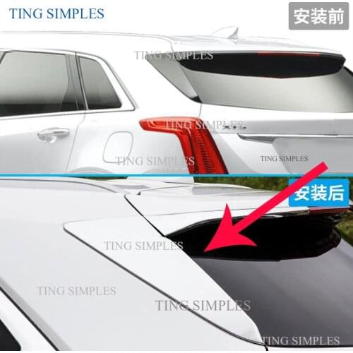 For Cadillac XT5 2016 2017 2018 2019 accessoriesRear triangle light bar of ABS Chrome Rear Window Triangle Wing Cover Trim 4pcs