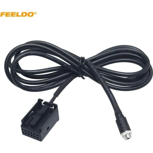 FEELDO 1PC Car CD Radio MP3 Audio Female Jack AUX-IN Adapter Cable for Opel CD30 CD40 DVD 90 NAVI 12-Pin Port AUX Wire Cable