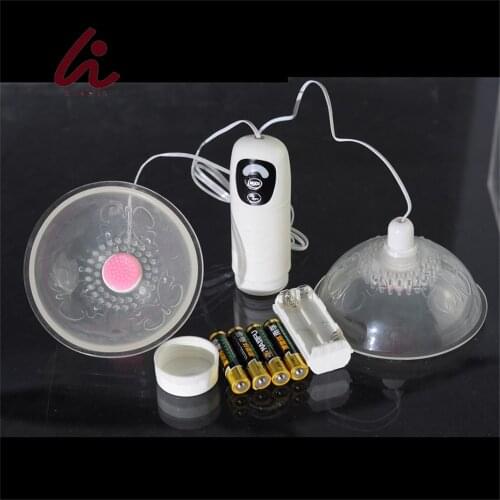 Breast Enlargement Suction Cups Vibrators Multi-Speed Vibration Breast Enlarge Massage Pump Sex Toys For Woman Sex Toys