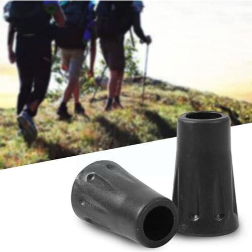 2pcs 40mm Rubber Antiskid Walking Stick Crutch Cane Climbing Pole Cap Bottom Cane Tip Protector For Hiking Cover Trekking P X7J0