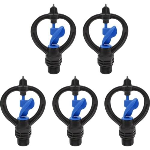 5Pcs/Lot 1/2 inch 360 Degree Irrigation Automatic Rotary Nozzle Sprinkler Garden Lawn Watering Sprinkler