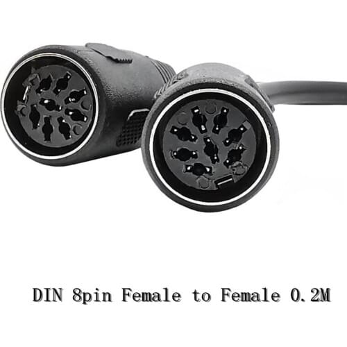 8 Pin Din Female to Female Speaker Audio Cable 8pin-8pin 0.2m