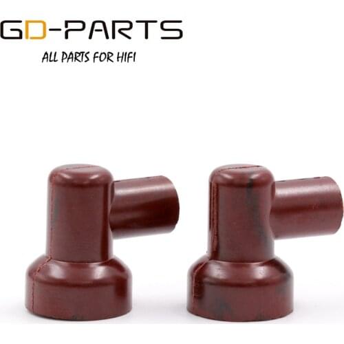 GD-PARTS Brown Bakelite Vacuum Tube Caps Anode Plate Grip Caps Hat For FU29 FU32 829 832 Vacuum Tubes 2PCS