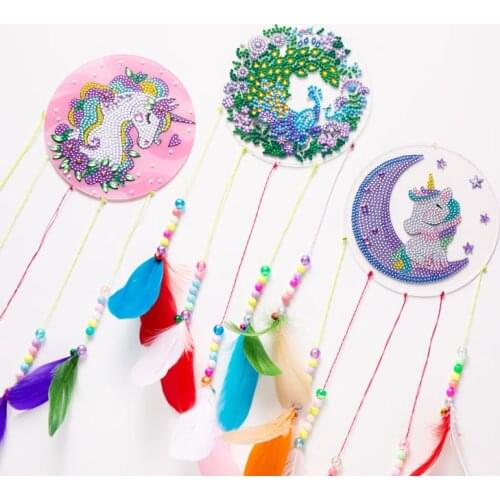 5D DIY Diamond Painting Acrylic Wind Chime Pendant Art Mosaic Kit Rhinestone Picture Hanging Wall Ornaments Home Decor Giainting