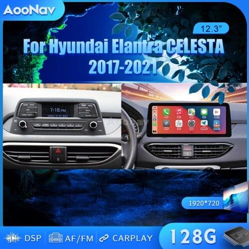 128GB Android Car radio GPS For Hyundai Elantra CELESTA 2017-2021 car Multimedia Player Navigation Stereo receiver Head Unit