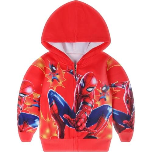 Disney SpiderMan 3D Girls Hoodie Boys Sweatshirts Long Sleeved Hoody Children Autumn polyester Clothes children Outerwear