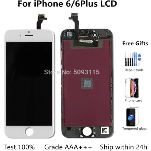 AAA+++ LCD Display For iPhone 6 6Plus touch Screen replacement Digitizer Assembly Pantalla with free gifts ship within 24h
