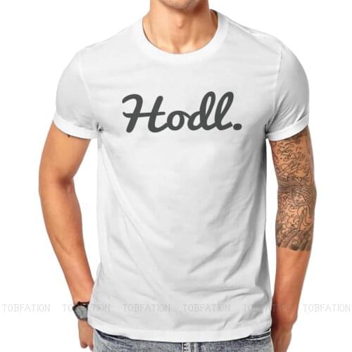Bitcoin Cryptocurrency Meme Hodl Brushed T Shirt Vintage Goth Summer Loose Cotton Mens Clothing Harajuku Crewneck TShirt