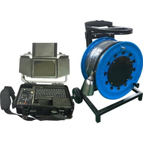 Hot sale 100m underwater camera CCTV color video drilling camera with 55mm waterproof camera head and video recording function