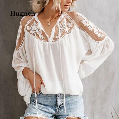 Кружевные блузки Hugrich China At AliExpress