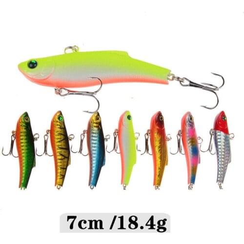 1 PC 7 Cm/18G Artificial Japanese Tomb VIB Fishing Lure Lead Inside Hard Bait Diving Swivel Bait Winter Sea Fishing Tackle