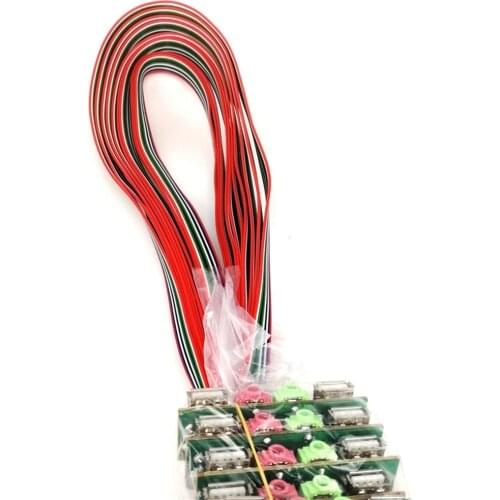 Earphone Cable Power Splitter Cable High Quality 2 USB PC Computer Case 7.4CM Front Panel USB Audio Port Mic Earphone Cable