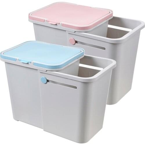Creative Collapsible Trash Can Kitchen Bathroom Large Trash Bin Rectangular Plastic Bucket Vuilnisbak Waste Container ED50TC