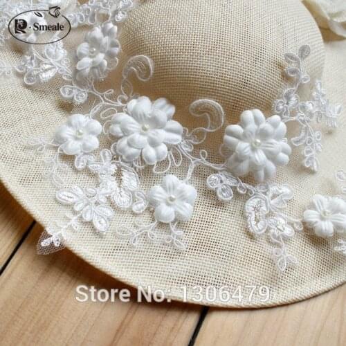 10PCS/5Pair Beaded Wedding Dress Lace Patches Handmade Diy Bride Hair Accessory Accessories Lace Decoration Material RS1213
