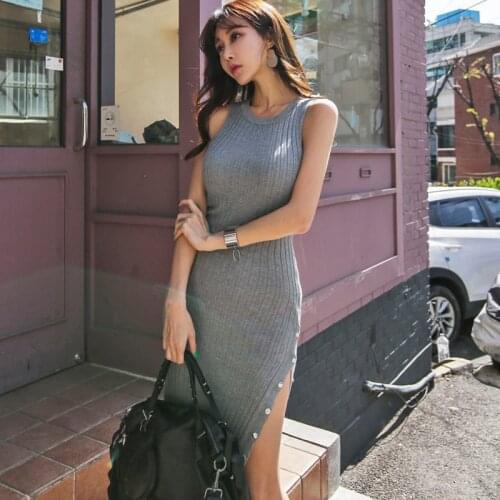 Fashion women comfortable elegant knit bouncy formal dress new arrival party cute sexy vintage lovely slim pencil dress