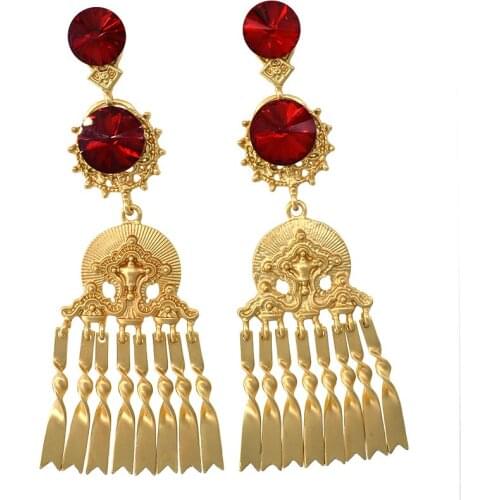Fashion Multicolored Long Drop Earrings Trendy Statement Earring Tassel Drop Dangle Women Jewelry Fringing Eardrop