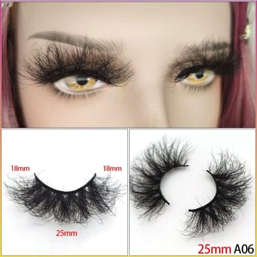 Mink Lashes False Eyelashes Makeup Fluffy Soft Lightweight Volume Cross 5D Eye 25mm Lashes Mink Eyelashes Full Eyelash
