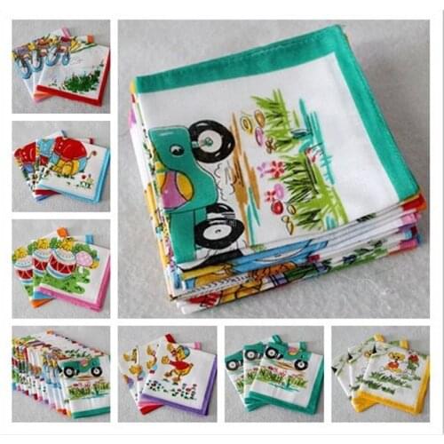 Childrens handkerchief Cotton Pocket towel child Handcuffs 10Pcs/Lot 25*25CM