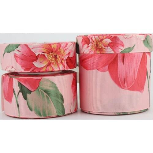 New arrival printed ribbon flowers garment accessories hair accessories,DIY Handmade gift wrapping 16mm 22mm 25mm 38mm 57mm 75mm