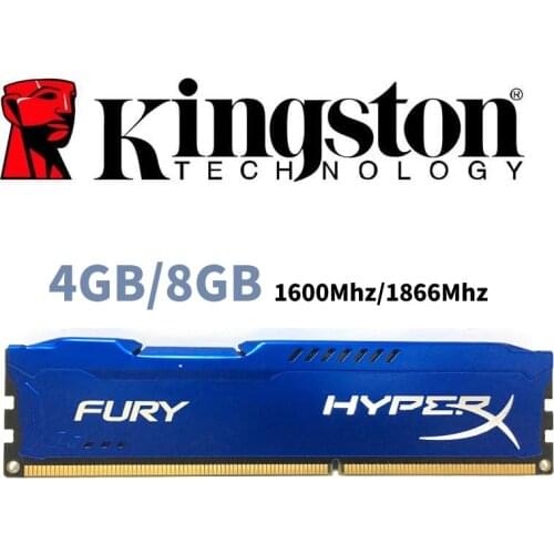 Used Kingston HyperX FURY PC Memory RAM Memoria Module Computer Desktop 4GB 4G 8GB 8G DDR3 PC3 1600Mhz 1600 1866MHZ 1866 RAM