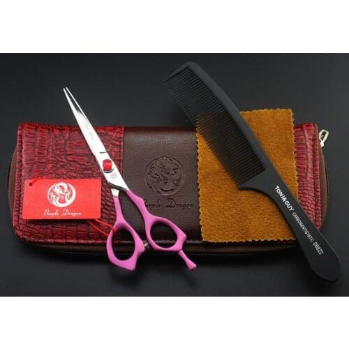 TOPPEST 6.0 INCH Big Gem Hairdressing Scissors With Bag Japan 440C 62HRC Home & Salon Dogs Cats Pet Cutting Shears Hair Scissors