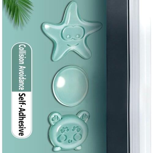 Silicone Self Adhesive Anti-crash Pad Door Stopper Wall Protector Door Handle Bumper Furniture Refrigerator Door Hardware Home