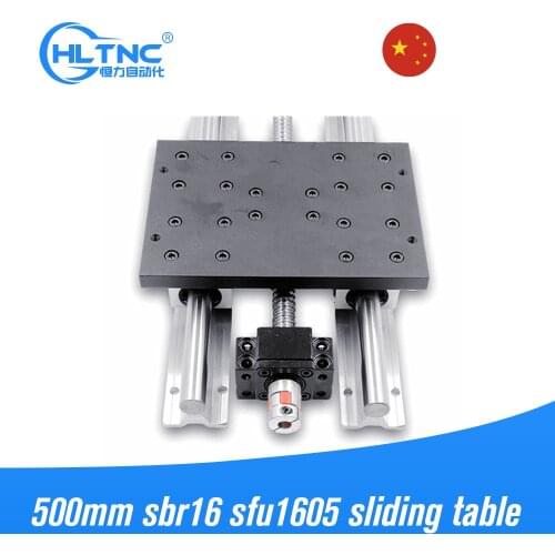 Slide / line / table / NC module of linear coordinate travel of table SFU1605-450mm+BKBF12+LINEAR RAILS SBR16