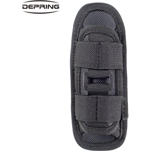 Tactical Heavy Duty Belt Holster Torch Expandable Flashlight Holster Holder Hunting Tools Holder Pouch 360 Degrees Rotatable