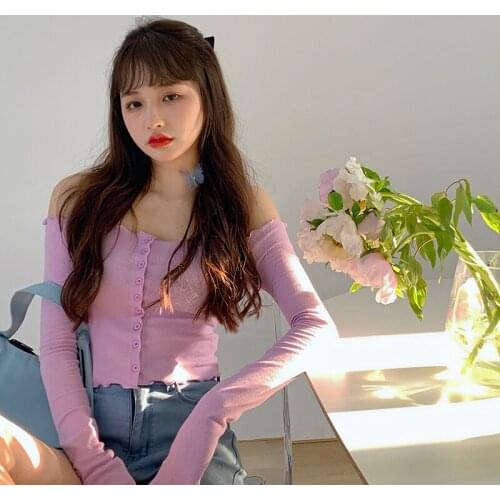 Womens T-shirts Ulzzang Japanese Kawaii Ladies Vintage Ins Lazy Strapless T-shirt Female Korean Harajuku Cute Clothes For Women